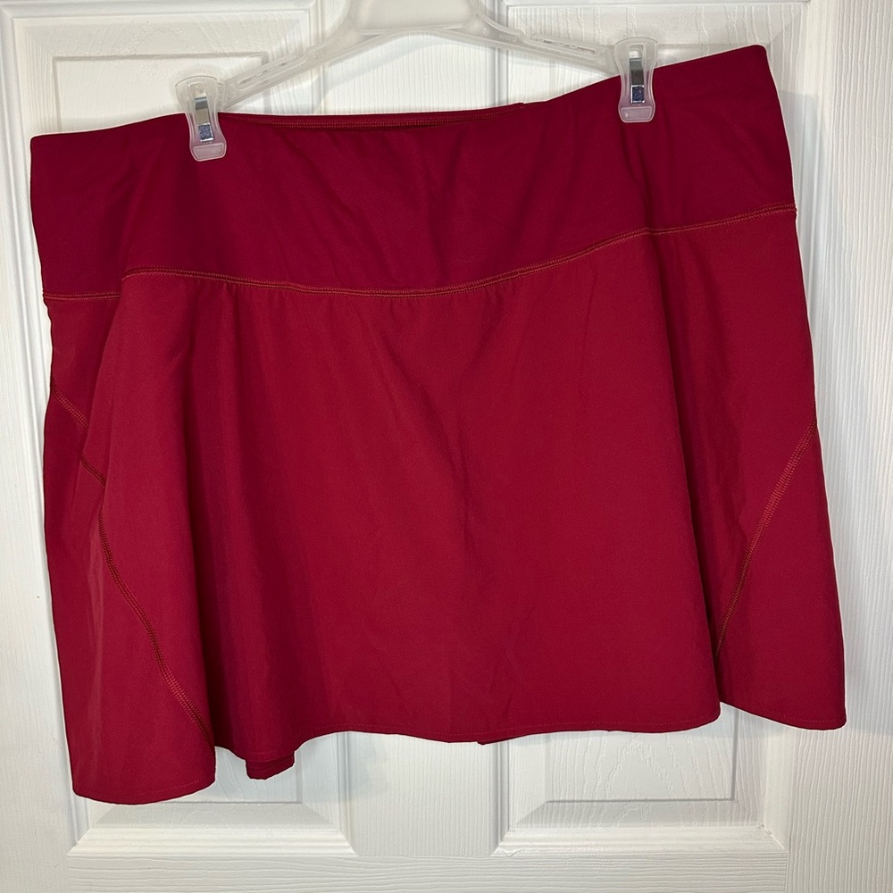 Calia Women’s 15” Performance Skort Mid-Rise Dark Red Size XXL EUC Worn Once